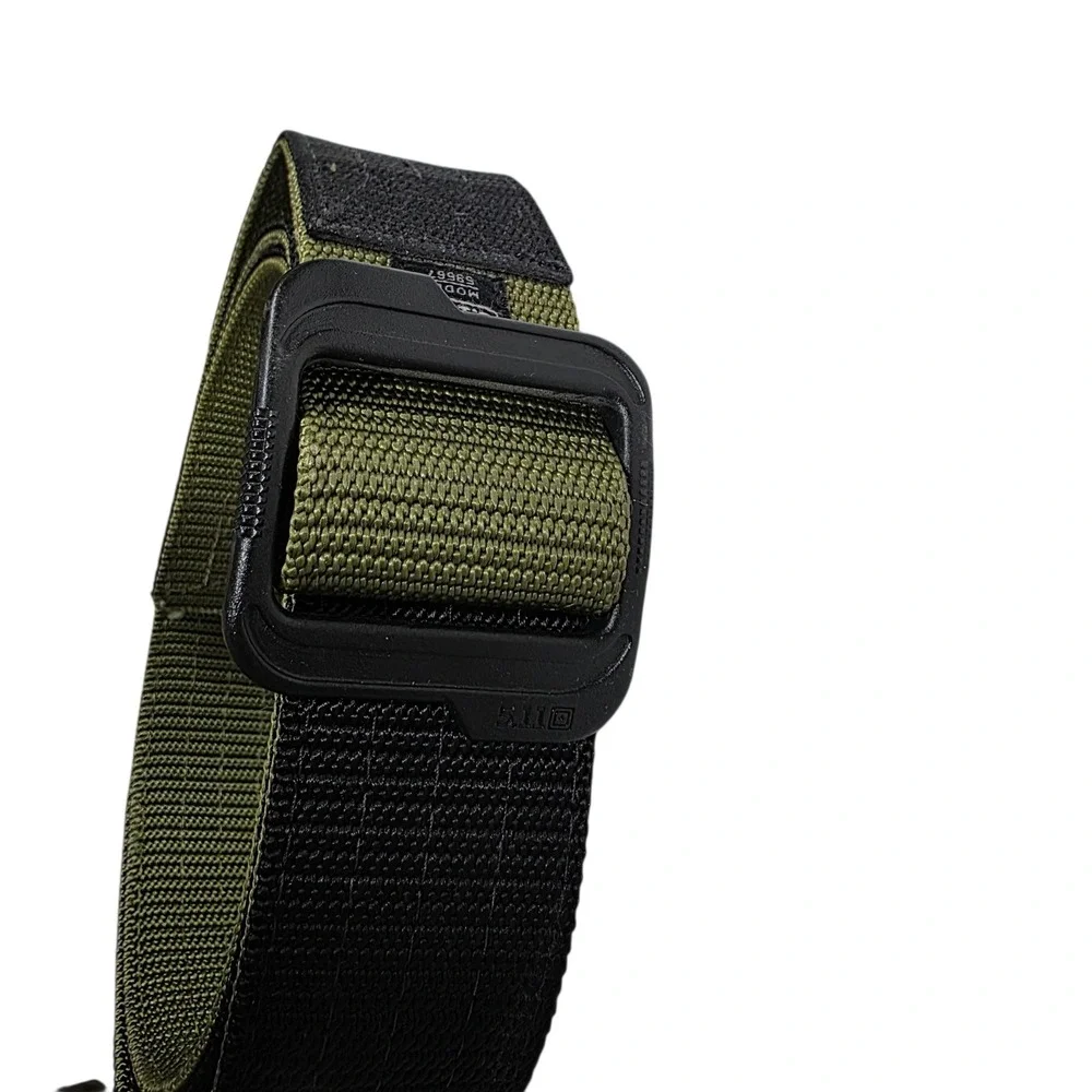 5.11 Tactical TDU Belt Mens XL Green Black Nylon Webbing 59567 1.75 Inch